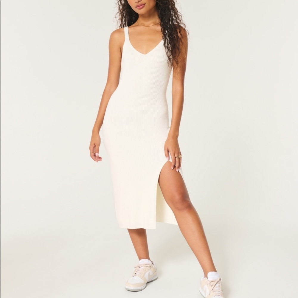 Abercrombie rib knit midi dress